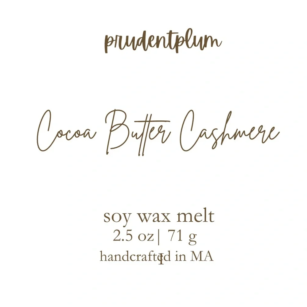 Cocoa Butter Cashmere Soy Wax Melt 2.5 oz | Melts For Wax Warmer Clamshell